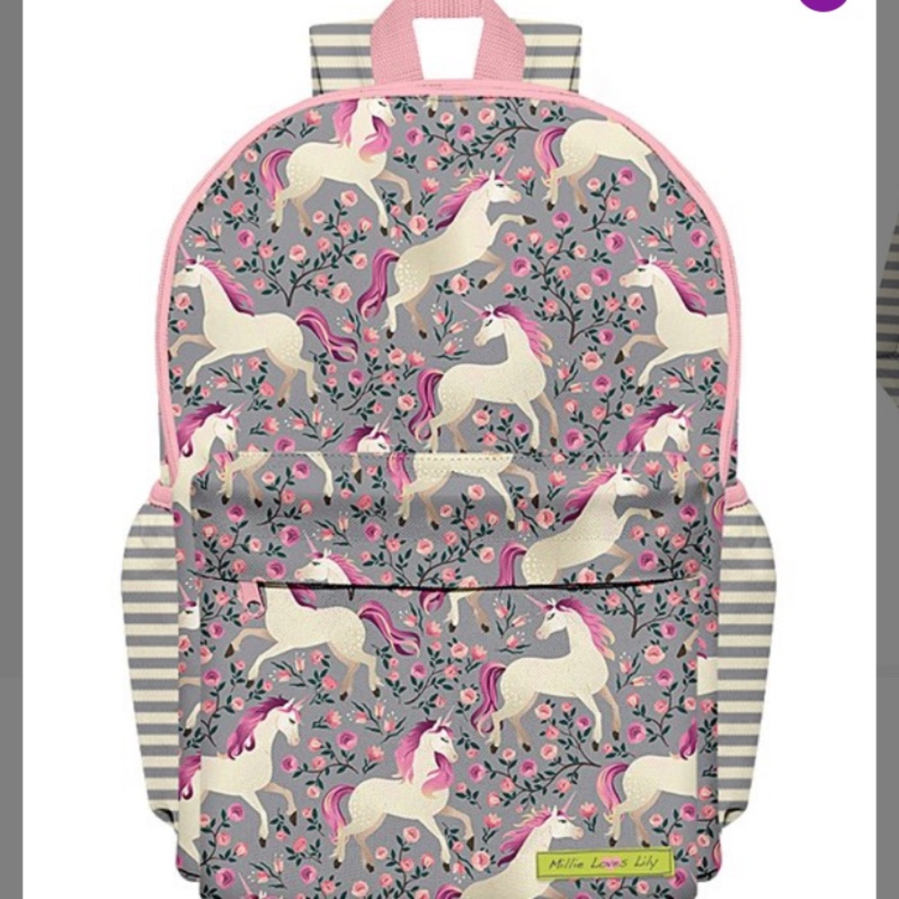 🆕Pink & Purple Unicorn Toddler Backpa…